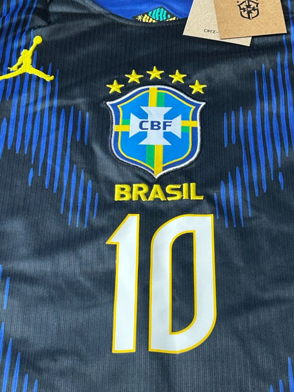 Neymar Jr #10 World Cup Soccer Jersey brazil Blue Men's Sizes - Picture 8 of 12